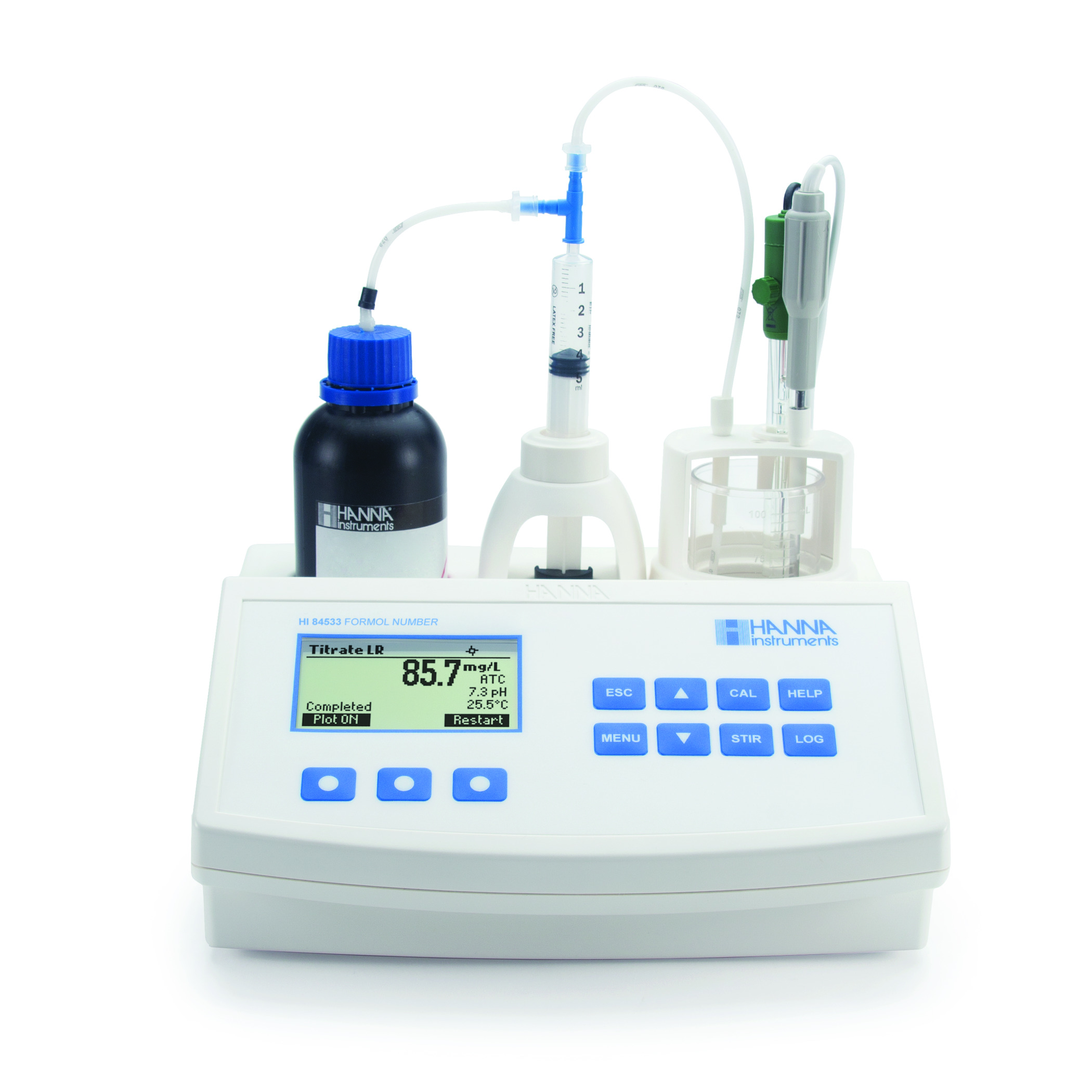 Mini titrateur pour mesurer l'indice de formol dans le vin et le jus de fruit - HI84533