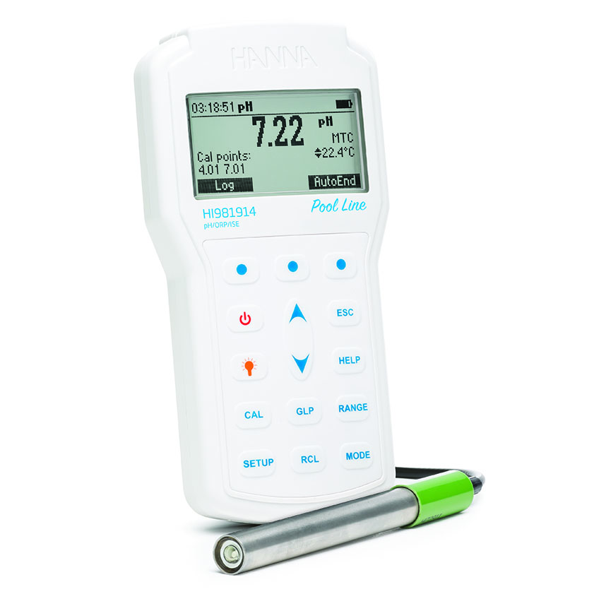 Pool Line Multiparamètre pH / ORP / ISE portable étanche professionnel - HI981914